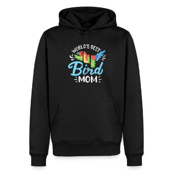 La meilleure maman perroquet oiseau du monde - Sweat à capuche Premium bio Homme - noir - Devant - Nico (187cm)
