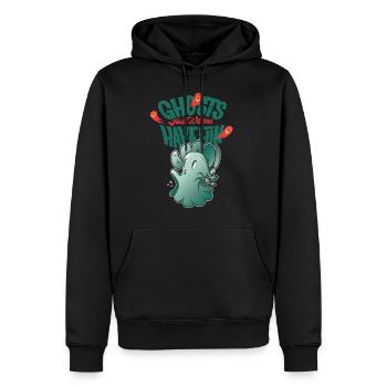 Geist will nur Spaß haben Halloween-Party-Albtraum - Männer Premium Bio Hoodie - Schwarz - Vorne - Nico (187cm)