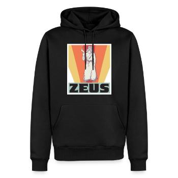 Zeus Retro Griechenland Gott Griechische Mythologi - Männer Premium Bio Hoodie - Schwarz - Vorne - Nico (187cm)