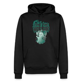 Horror Scary Ghost Halloween Party Night - Men’s Premium Organic Hoodie - black - Front - Nico (187cm)