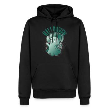 Halloween Geist Fête Horreur Boo Fantôme - Sweat à capuche Premium bio Homme - noir - Devant - Nico (187cm)