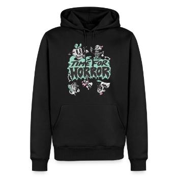 Time For Horror Undead Skeleton Halloween Party - Männer Premium Bio Hoodie - Schwarz - Vorne - Nico (187cm)