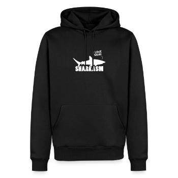 Biologie marine - Sweat à capuche Premium bio Homme - noir - Devant - Nico (187cm)