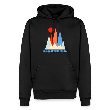 Montana - Sweat à capuche Premium bio Homme - noir - Devant - Nico (187cm)