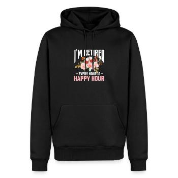 Pension de retraite Pension de pensionné Cadeau de pension de pensionné - Sweat à capuche Premium bio Homme - noir - Devant - Nico (187cm)