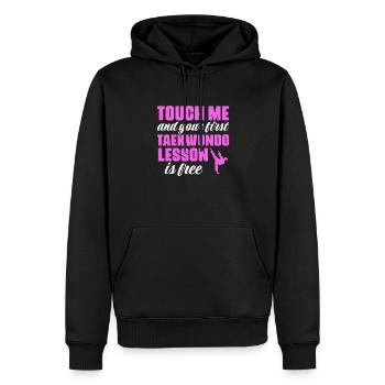 Taekwondo Tae Kwon Do Cadeau d’arts martiaux - Sweat à capuche Premium bio Homme - noir - Devant - Nico (187cm)