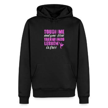 Taekwondo - Sweat à capuche Premium bio Homme - noir - Devant - Nico (187cm)
