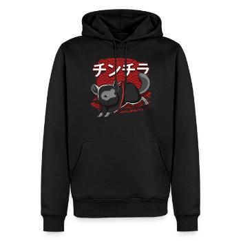 Ninja Chinchilla - Männer Premium Bio Hoodie - Schwarz - Vorne - Nico (187cm)