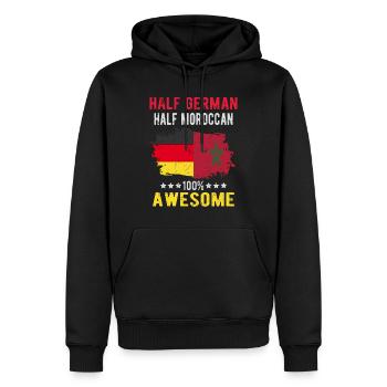 Halb Deutsch Halb Marokkaner - Männer Premium Bio Hoodie - Schwarz - Vorne - Nico (187cm)