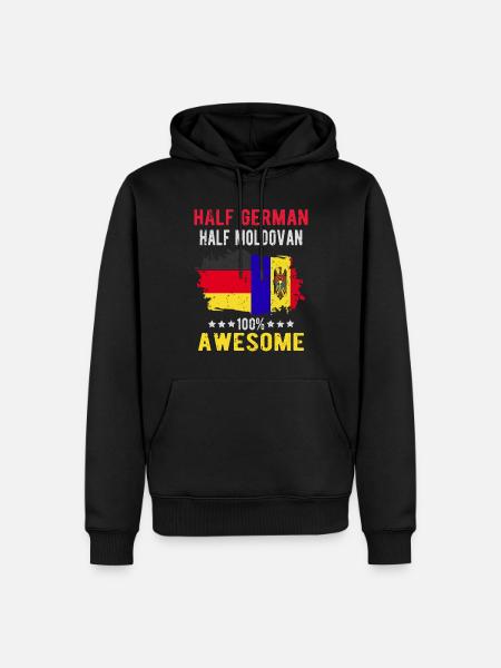 Half German Half Moldovan - Men’s Premium Organic Hoodie - black