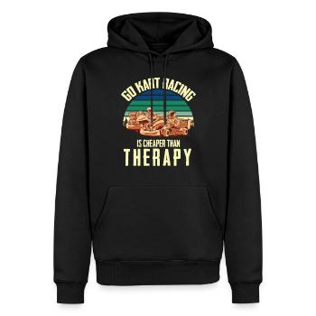 Go-Kart Father Lap Race Track Racer - Men’s Premium Organic Hoodie - black - Front - Nico (187cm)