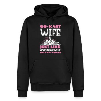 Racing Wife Go-Kart Lap Race Speed Racetrack Racer - Men’s Premium Organic Hoodie - black - Front - Nico (187cm)