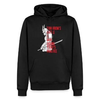 Ninja Guerrier Japonais Samouraï Katana Épée J - Sweat à capuche Premium bio Homme - noir - Devant - Nico (187cm)