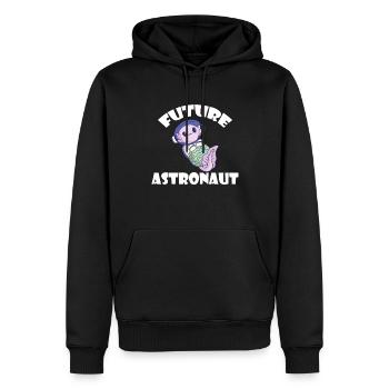 Axolotl Future Astronaut Space Universe Kosmonaute - Männer Premium Bio Hoodie - Schwarz - Vorne - Nico (187cm)