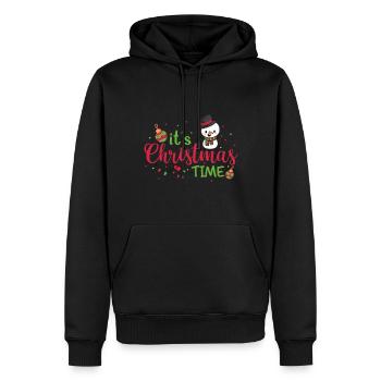 Christmas Snowman Christmas Pear Gingerbread - Men’s Premium Organic Hoodie - black - Front - Nico (187cm)