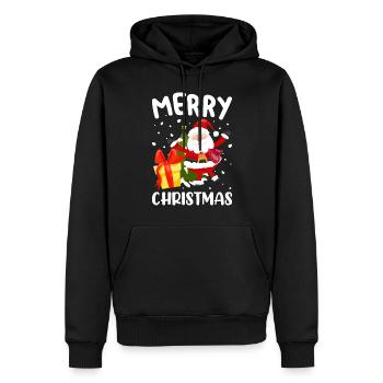 Saint Christmas Tree Snow-Christmas-Snowf - Men’s Premium Organic Hoodie - black - Front - Nico (187cm)