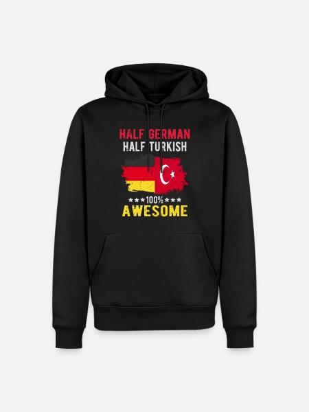 Half German half Turk - Men’s Premium Organic Hoodie - black