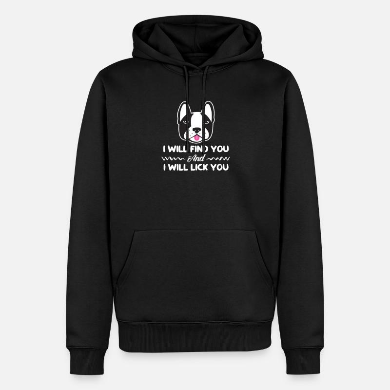 Boston Terrier - Männer Premium Bio Hoodie - Schwarz