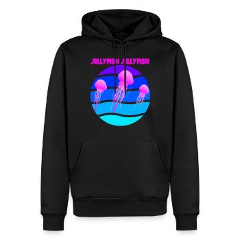 Quallen Wasser tauchen Meereslebewesen Meerestiere - Männer Premium Bio Hoodie - Schwarz - Vorne - Nico (187cm)