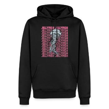 Méduse mystique Vie océanique Animal marin sous-marin - Sweat à capuche Premium bio Homme - noir - Devant - Nico (187cm)