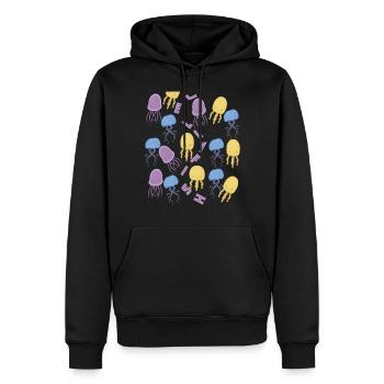 Süße Quallen Ozeanleben Unterwassermeer Tauchen Fi - Männer Premium Bio Hoodie - Schwarz - Vorne - Nico (187cm)