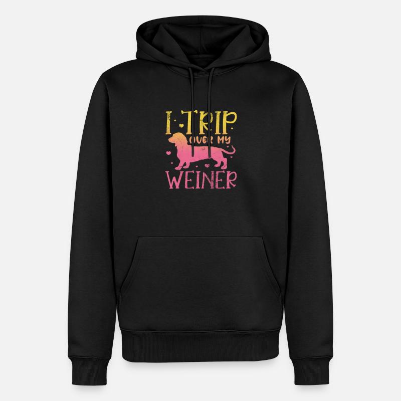 Dackel - Männer Premium Bio Hoodie - Schwarz
