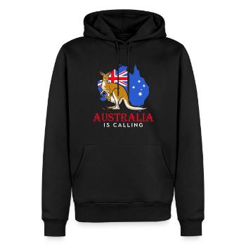 L’Australie appelle les kangourous mignons de l’outback - Sweat à capuche Premium bio Homme - noir - Devant - Nico (187cm)