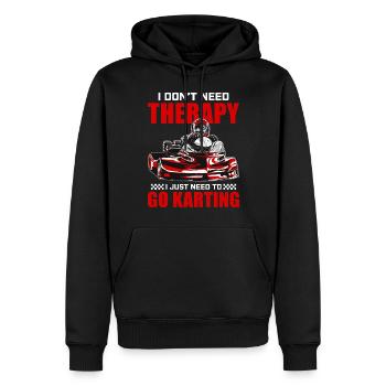 Course de thérapie de karting Piste de karting Rennfa - Sweat à capuche Premium bio Homme - noir - Devant - Nico (187cm)