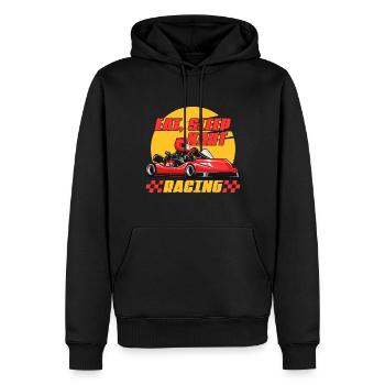 Kart Eat Sleep Race Go-Kart-Rennen Go-Kart Racetra - Sweat à capuche Premium bio Homme - noir - Devant - Nico (187cm)