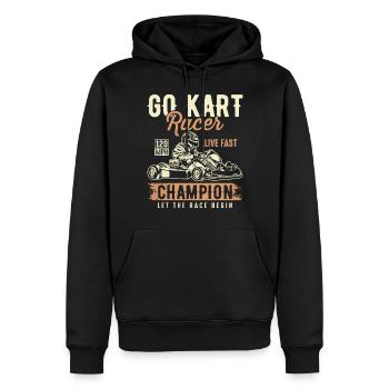 Kart Champion Racer Go-Kart Racing Go-Kart Racing - Sweat à capuche Premium bio Homme - noir - Devant - Nico (187cm)