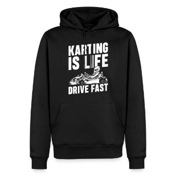 Kart Life Racing Go-Kart Racer Go-Kart Racing - Sweat à capuche Premium bio Homme - noir - Devant - Nico (187cm)