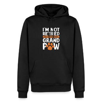 Retraite Grand-père Pension d’animal de compagnie Cadeau de pensionné - Sweat à capuche Premium bio Homme - noir - Devant - Nico (187cm)