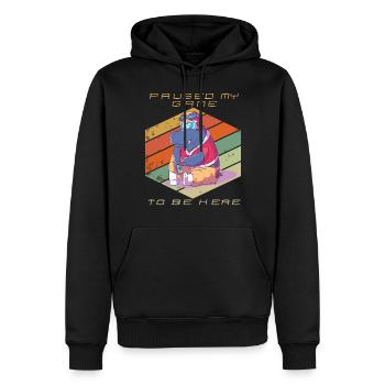Gamer a mis en pause mon jeu Jeux vidéo Retro Gaming Cons - Sweat à capuche Premium bio Homme - noir - Devant - Nico (187cm)