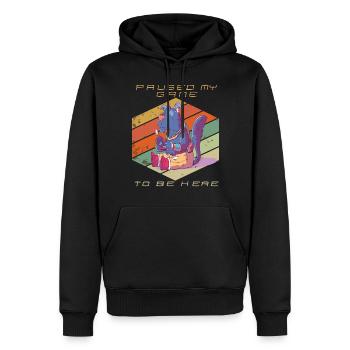 Jeux vidéo mis en pause mon jeu Retro Gaming Jeu amusant - Sweat à capuche Premium bio Homme - noir - Devant - Nico (187cm)
