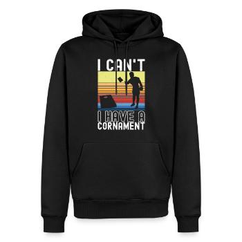 Cornhole Player Cornhole Board - Men’s Premium Organic Hoodie - black - Front - Nico (187cm)