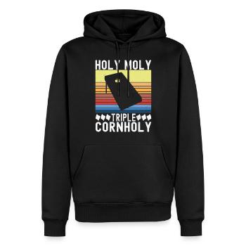Cornhole Player Cornhole Board - Men’s Premium Organic Hoodie - black - Front - Nico (187cm)