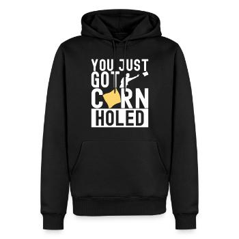 Cornhole Player Cornhole Board - Men’s Premium Organic Hoodie - black - Front - Nico (187cm)