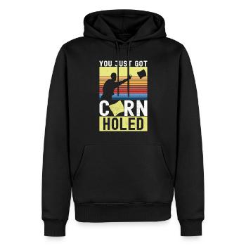 Cornhole Player Cornhole Board - Men’s Premium Organic Hoodie - black - Front - Nico (187cm)