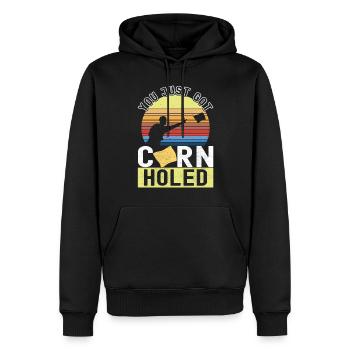 Cornhole Player Cornhole Board - Men’s Premium Organic Hoodie - black - Front - Nico (187cm)