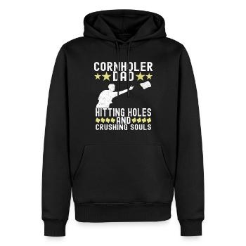 Cornhole Player Cornhole Board - Men’s Premium Organic Hoodie - black - Front - Nico (187cm)