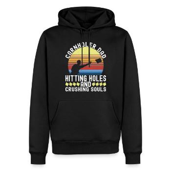 Cornhole Player Cornhole Board - Men’s Premium Organic Hoodie - black - Front - Nico (187cm)