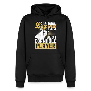 Cornhole Player Cornhole Board - Men’s Premium Organic Hoodie - black - Front - Nico (187cm)
