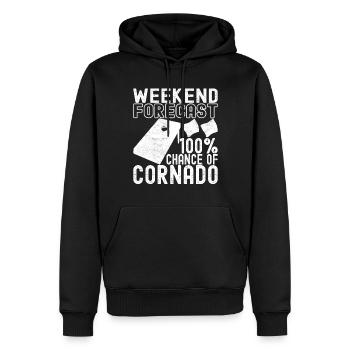 Cornhole Player Cornhole Board - Men’s Premium Organic Hoodie - black - Front - Nico (187cm)