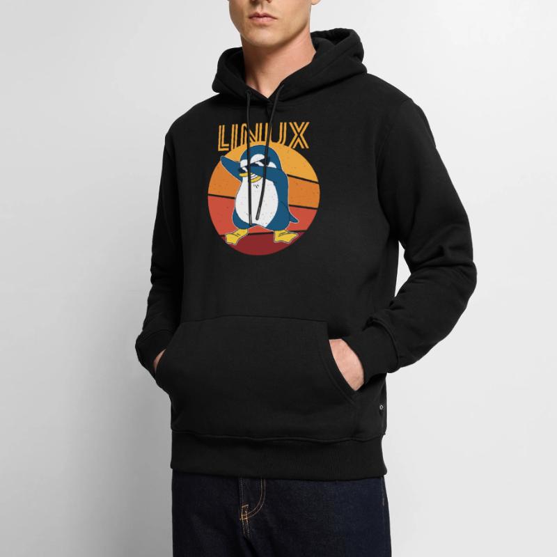 Linux Admin Cool Penguin Nerd Informatics Men’s Premium Organic Hoodie