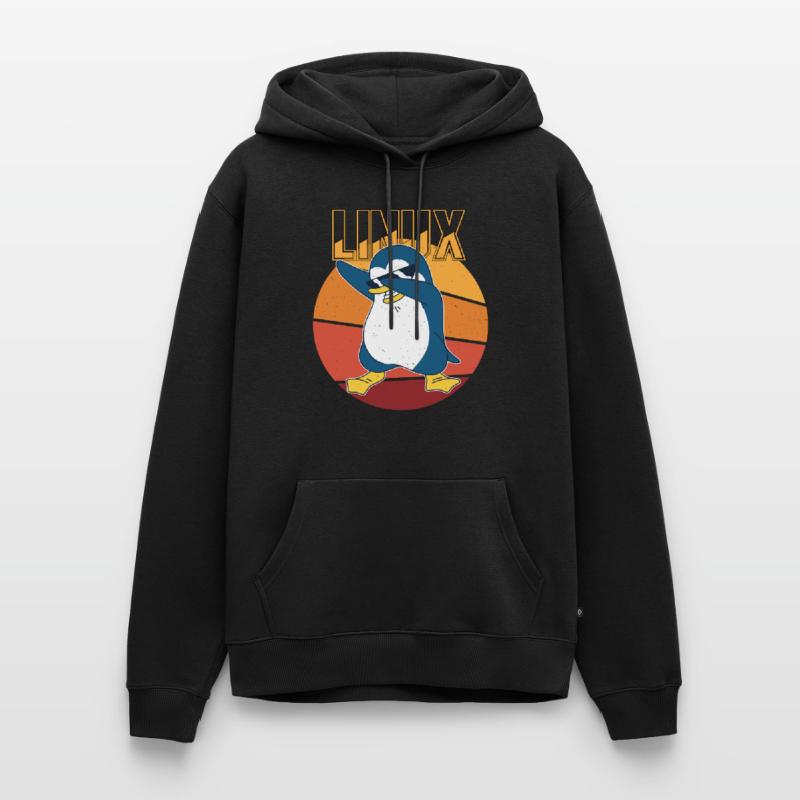 Linux Root Admin Cool Penguin Informatics Nerd Männer Premium Bio Hoodie