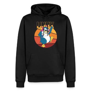 Party Linux Root Cool Penguin Nerd Game Programmer - Männer Premium Bio Hoodie - Schwarz - Vorne - Nico (187cm)