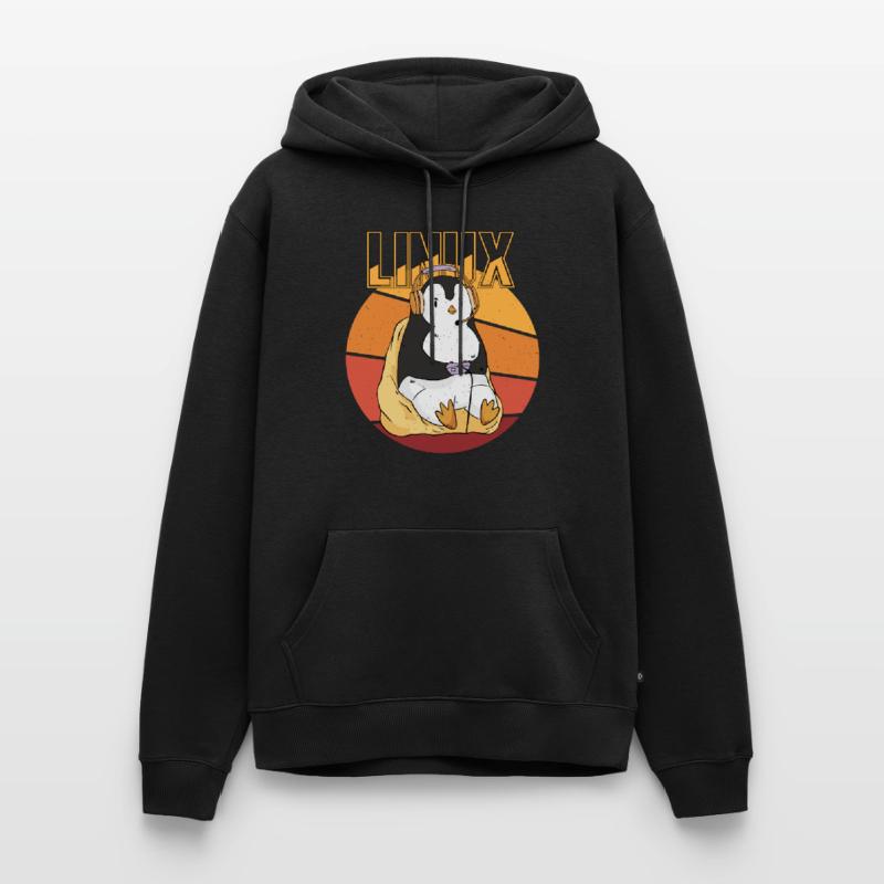 Gamer Penguin Linux Root Party Nerd Programmer Com Men’s Premium Organic Hoodie