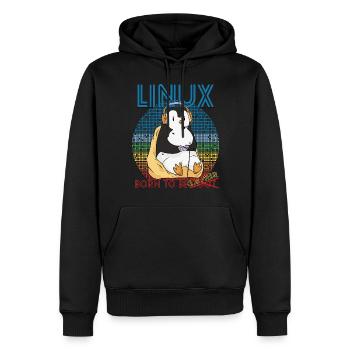 Gamer Linux Born To Be Root Geek Game Programmer A - Männer Premium Bio Hoodie - Schwarz - Vorne - Nico (187cm)