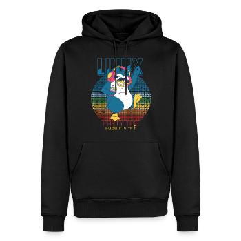 Linux Party Sudo Root Geek Admin Penguin Nerd Prog - Sweat à capuche Premium bio Homme - noir - Devant - Nico (187cm)