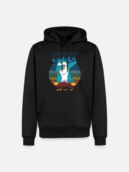 Linux Party Sudo Root Geek Cute Penguin Nerd Progr - Men’s Premium Organic Hoodie - black
